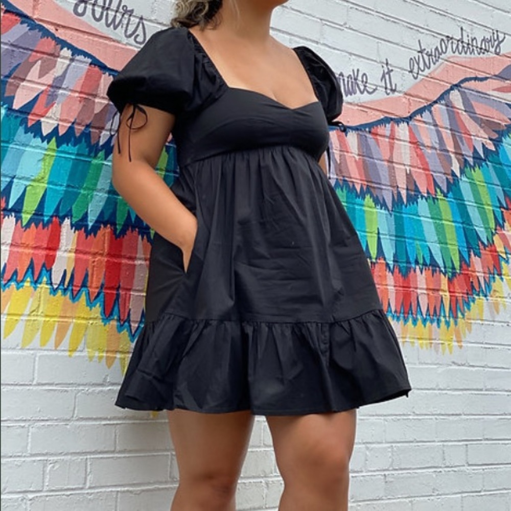 Black babydoll dress